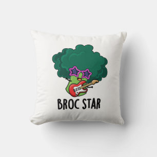 Coussin Broc Star Funny Brocolli Rock Star Pun