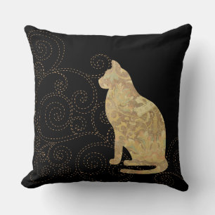Coussin Brocade Cat avec pointes Carré Jeu d'oreiller