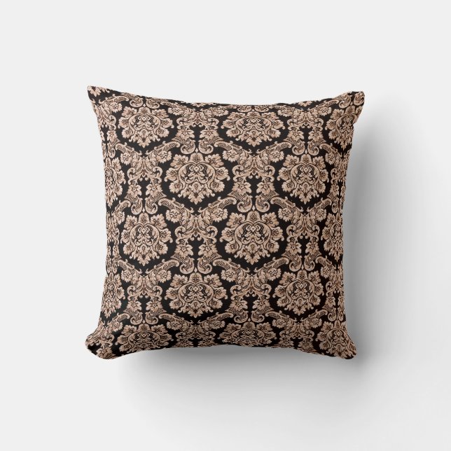 Coussin Brocade violette lourde, arrière - plan abstrait. (Recto)