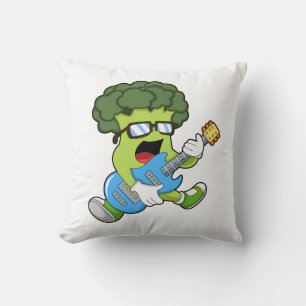 Coussin Broccoli as Musician with Guitar