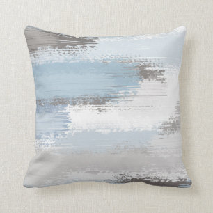 Coussin Brochures Abstraites Bleu Taupe Slate