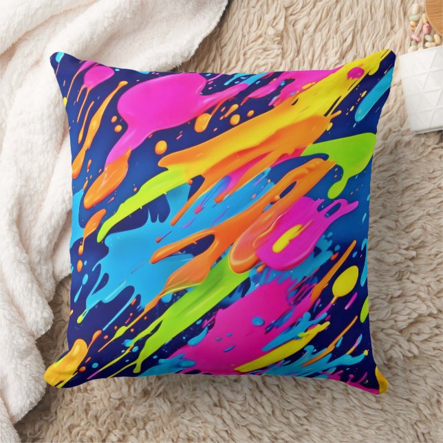 Coussin Brochures en néon Abstrait (Couverture)