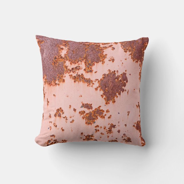 Coussin Brochures en zinc rouillé : Textures Vintages (Recto)
