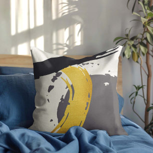 Coussin Brochures modernes - Or, gris et noir