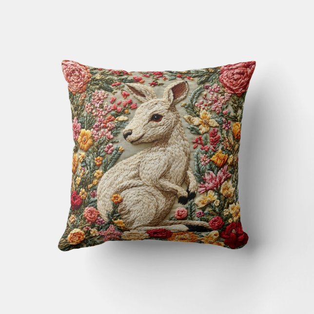 Coussin Broderie Australie Kangourou (Verso)
