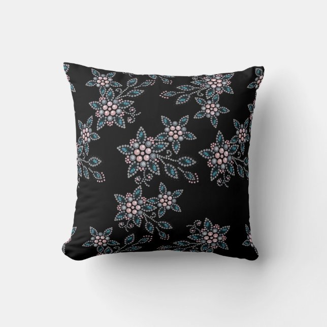 Coussin Broderie avec perles (Recto)