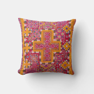 Coussin Broderie indienne colorée Imprimer