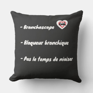 Coussin Broncho pas le temps de niaiser