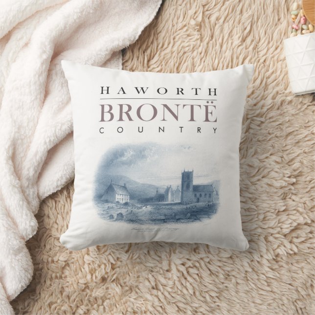 Coussin Bronte Country avec Haworth Church et Parsonage (Couverture)