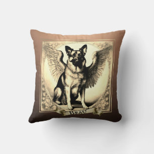 Coussin Bronze vintage Personalisé Allemand Berger Angel