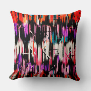 Coussin Brosse couleur peinture Abstraite moderne #2