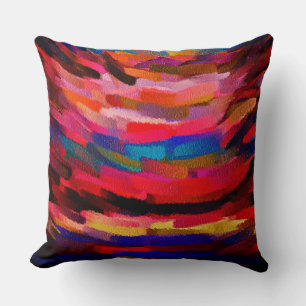 Coussin Brosse couleur peinture Abstraite moderne Stroke #