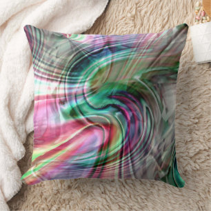 Coussin Brosse numérique à courbe en S colorée