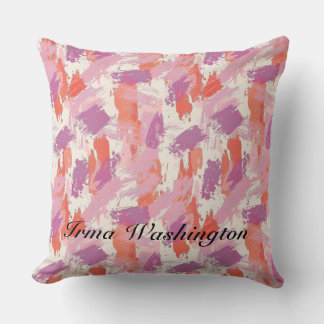 Coussin Brosses en gras en rose corail 2