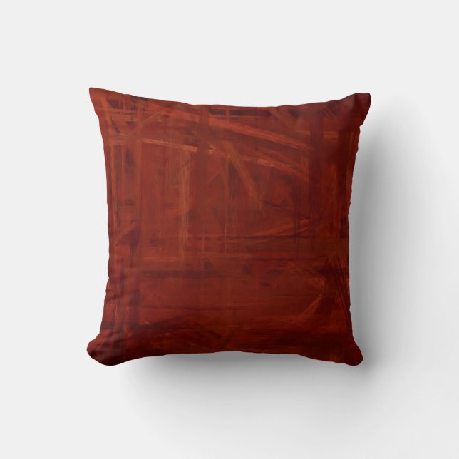 Coussin Brown Abstrait peinture Vintage (Recto)