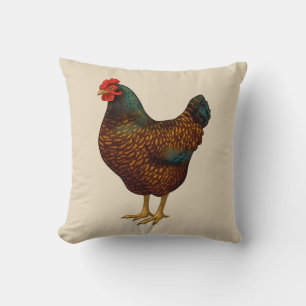 Coussin Brown Barnevelder Hen Chicken