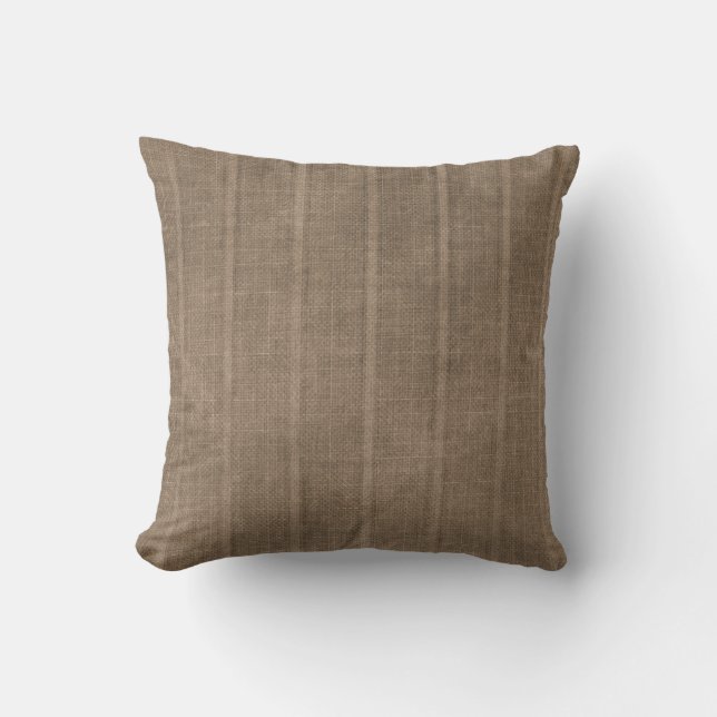 Coussin Brown classique Faux Linen (Recto)