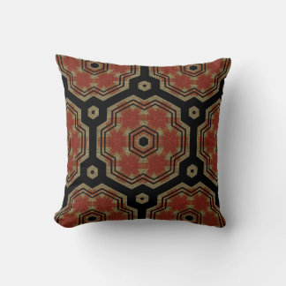 Coussin Brown, Crème Retro Dots Art Motif sans couture
