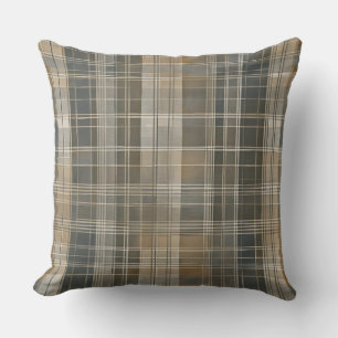 Coussin Brown Gris Beige Moderne Agritourisme Plaid