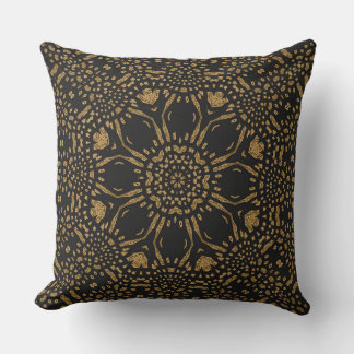 Coussin Brown Léopard Noir Mandala Jeu d'oreiller