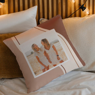 Coussin Brown Moderne Et Beige   Cadeau photo