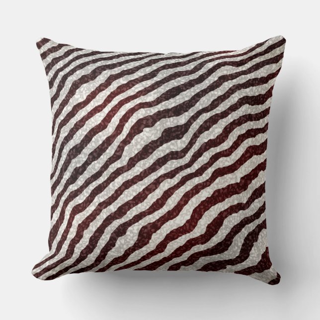 Coussin Brown noir Zèbre (Recto)