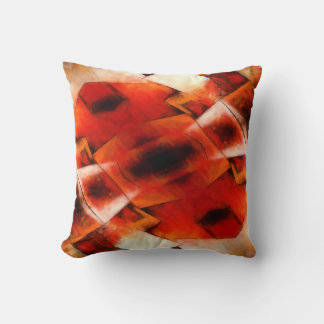 Coussin Brown Orange Rouge Soft Abstrait