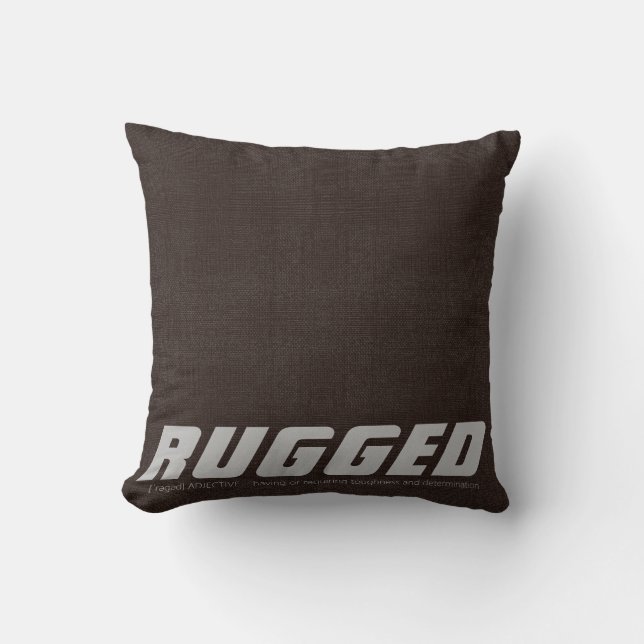 Coussin Brown RUGGED dur déterminé mâle (Recto)