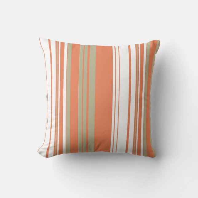 Coussin Brown Vintage Stripes Art Design Abstrait (Recto)