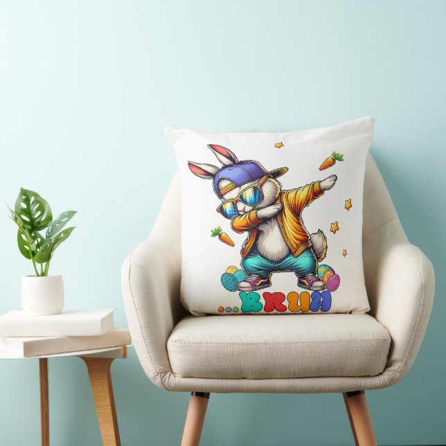 Coussin Bruh Dab Bunny Pâques Drôle (Chaise)