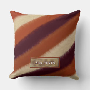 Coussin Brûlé Orange grenade Fur Stripes tendance Boho