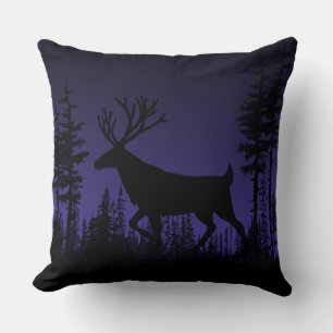 Coussin Brume pourpre Coucher du soleil Forêt de pins sylv