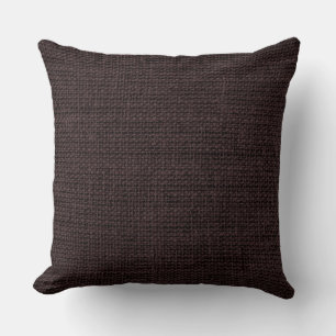 Coussin Brun cachetée Toile de jute Lin rustique