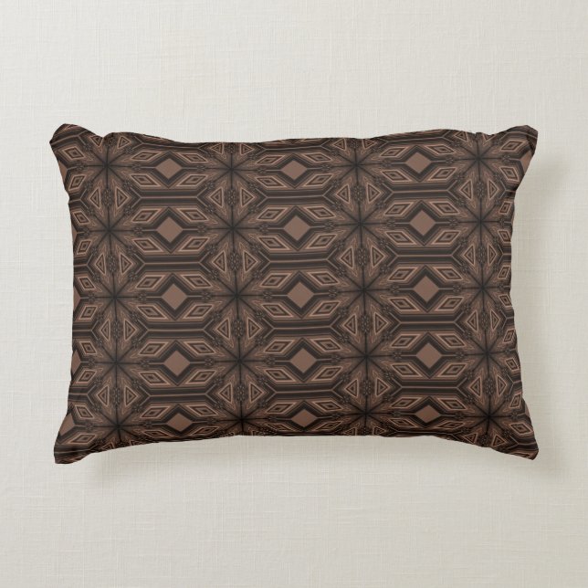Coussin brun chocolat 16x12 d'accent de coton de (Devant)