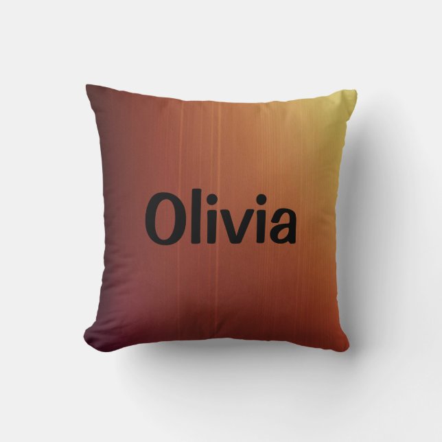 Coussin Brun clair et orange (Recto)