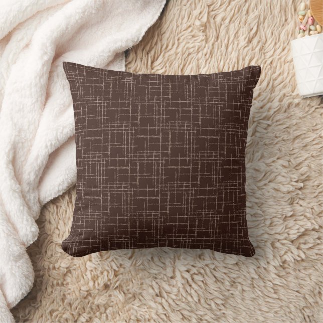 Coussin Brun texturé. (Couverture)