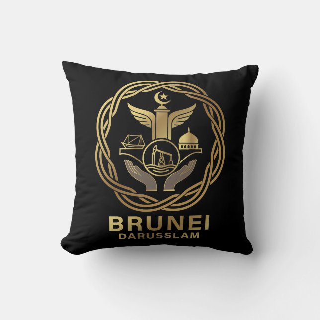 Coussin Brunei Darusslam Asie du Sud-Est (Recto)