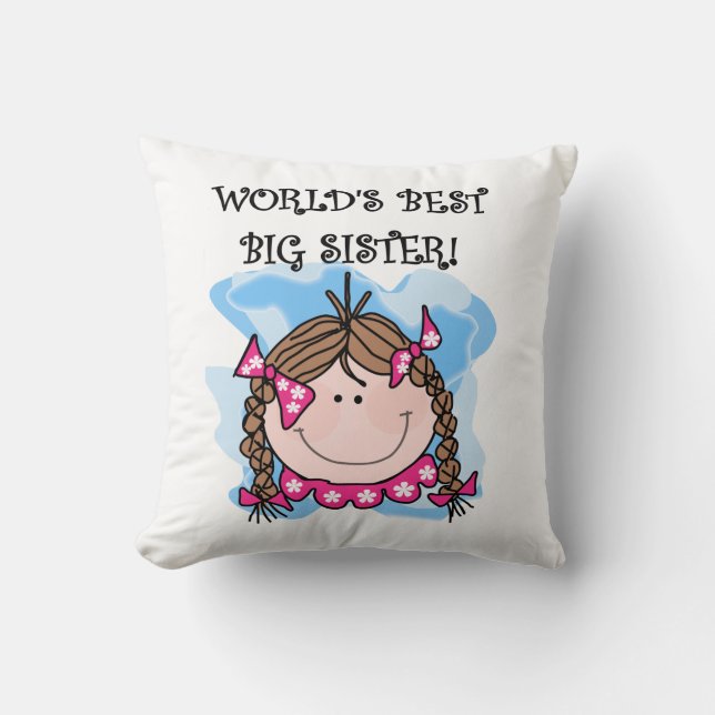 Coussin Brunette Les Meilleurs Cadeaux Grandes Soeurs Du M (Recto)