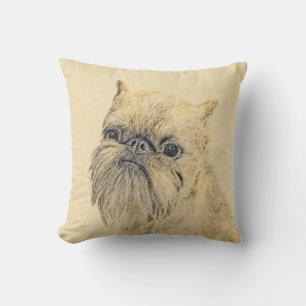 Coussin Bruxelles Griffon Peinture - Cute Original Chien A