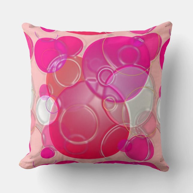 Coussin Bubble 3D rose (Recto)