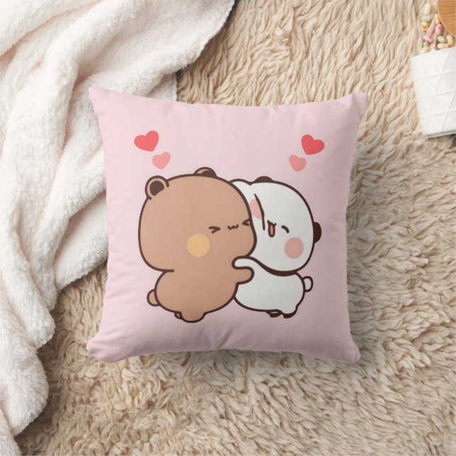 Coussin Bubu et Dudu, Panda et Brownie Bear Couple (Couverture)
