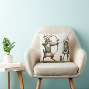 Coussin Buck Deer with Bow et Flèche