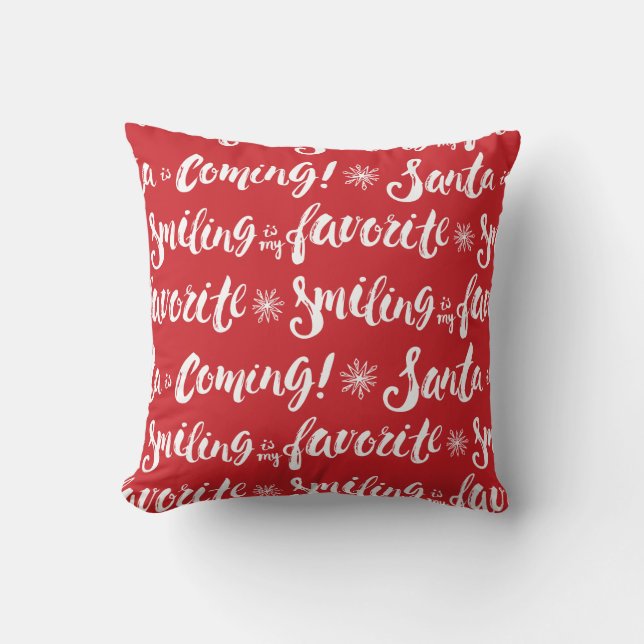 Coussin Buddy l'Elfe | Sourire est mon Motif favori (Recto)