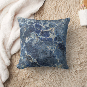 Coussin Bue Gris Marbre Noir & Veines Beige