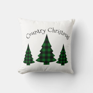 Coussin Buffalo Check Plaid Vacances Pays Noël