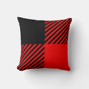 Coussin Buffalo Check Rouge et Noir Lumberjack Plaid Decor