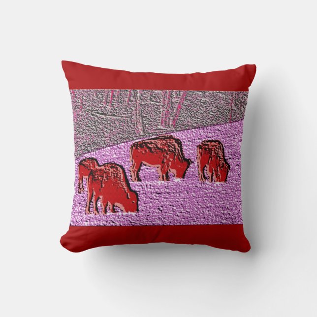 Coussin Buffalo de rose d'art de bruit (Recto)