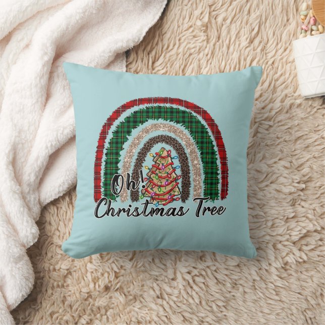 Coussin Buffalo Plaid & Empreinte de léopard Rainbow (2) (Couverture)