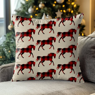 Coussin Buffalo Plaid Horse Sud-Ouest En vichy Ouest