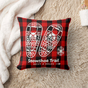 Coussin Buffalo Plaid Snowchaussures rustique Cabine Décor